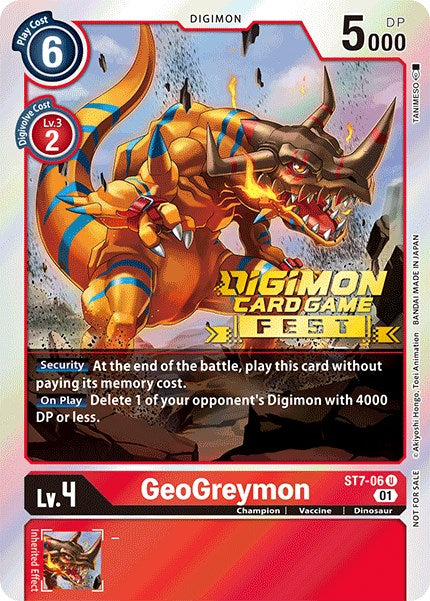 GeoGreymon [ST7-06] (Digimon Card Game Fest 2022) [Starter Deck: Gallantmon Promos] Supply