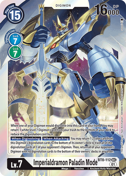 Imperialdramon: Paladin Mode [BT8-112] [New Awakening] Cheap