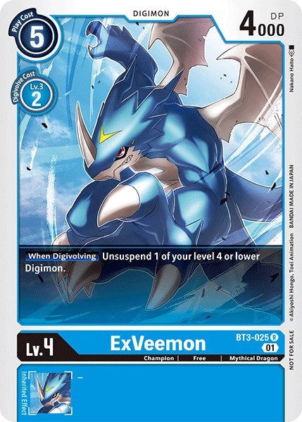 ExVeemon [BT3-025] (Winner Pack Double Diamond) [Release Special Booster Promos] Supply